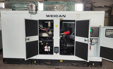 Дизельный генератор Weican 300 кВт в шумозащитном кожухе, на базе двигателя Steir series